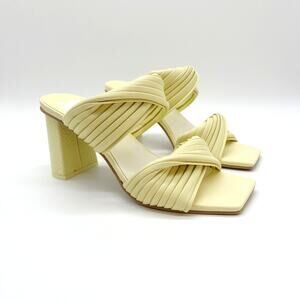 Dolce Vita Women's Lemon Pale Yellow Stella Pilton Heeled Sandal New Size 6